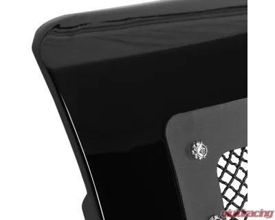 Spec-D Glossy Black ABS Rivet Style Grille w/ Stainless Steel Mesh Ford F-150 2009-2014 - HG-F15009JMSS-HJ