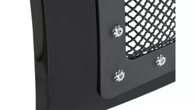 Spec-D Glossy Black ABS Rivet Style Grille w/ Stainless Steel Mesh Ford F-150 2009-2014                                     - HG-F15009JMSS-HJ - Image 4
