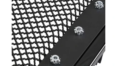 Spec-D Glossy Black ABS Rivet Style Grille w/ Stainless Steel Mesh Ford F-150 2009-2014                                     - HG-F15009JMSS-HJ - Image 6