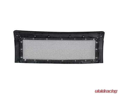 Spec-D Glossy Black ABS Rivet Style Grille w/ Stainless Steel Mesh Ford F-150 2009-2014 - HG-F15009JMSS-HJ