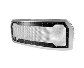 Spec-D Chrome ABS Rivet Style Grille w/ Stainless Steel Mesh Ford F-150 2015-2017