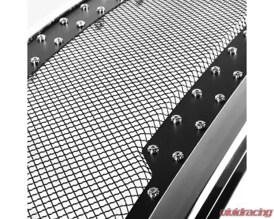 Spec-D Chrome ABS Rivet Style Grille w/ Stainless Steel Mesh Ford F-150 2015-2017 - HG-F15015SS