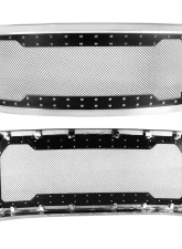 Spec-D Chrome ABS Rivet Style Grille w/ Stainless Steel Mesh Ford F-150 2015-2017                                     - HG-F15015SS - Image 8