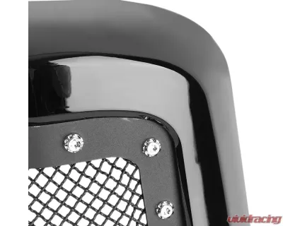 Spec-D Black ABS Rivet Style Grille w/ Stainless Steel Mesh Ford F-Series | Excursion 2005-2007 - HG-F25005JMSS-HJ