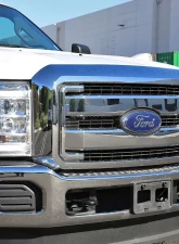 Spec-D Chrome ABS Grille Overlay Ford F-Series 2011-2016                                     - HG-F25011C-MD-GL - Image 3