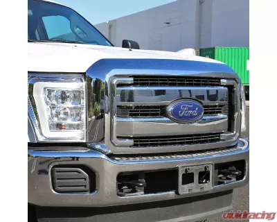Spec-D Chrome ABS Grille Overlay Ford F-Series 2011-2016 - HG-F25011C-MD-GL