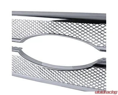 Spec-D Platinum Style Chrome ABS Grille Overlay Ford F-Series 2011-2016 - HG-F25011CV2-MD-GL