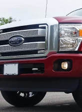 Spec-D Platinum Style Chrome ABS Grille Overlay Ford F-Series 2011-2016                                     - HG-F25011CV2-MD-GL - Image 4
