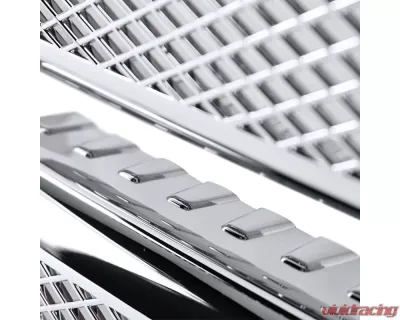 Spec-D Platinum Style Chrome ABS Grille Overlay Ford F-Series 2011-2016 - HG-F25011CV2-MD-GL