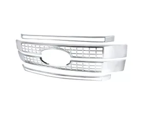 Spec-D Chrome ABS Grille Overlay Ford F-Series 2017-2018