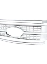 Spec-D Chrome ABS Grille Overlay Ford F-Series 2017-2018                                     - HG-F25017C-MD-GL - Image 10