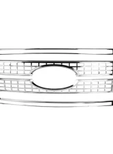 Spec-D Chrome ABS Grille Overlay Ford F-Series 2017-2018                                     - HG-F25017C-MD-GL - Image 2