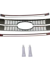 Spec-D Chrome ABS Grille Overlay Ford F-Series 2017-2018                                     - HG-F25017C-MD-GL - Image 9