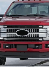 Spec-D Chrome ABS Grille Overlay Ford F-Series 2017-2018                                     - HG-F25017C-MD-GL - Image 10