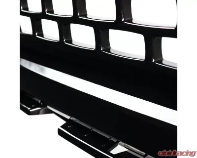 Spec-D Glossy Black ABS Denali Style Square Mesh Grille GMC Sierra 2014-2015 - HG-GMC14BK-GL
