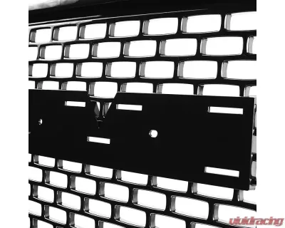 Spec-D Glossy Black ABS Denali Style Mesh Grille  GMC Sierra 2014-2015 - HG-GMC14JM-JL