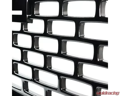 Spec-D Glossy Black ABS Denali Style Mesh Grille  GMC Sierra 2014-2015 - HG-GMC14JM-JL