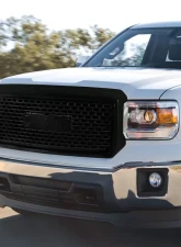 Spec-D Glossy Black ABS Denali Style Mesh Grille  GMC Sierra 2014-2015                                     - HG-GMC14JM-JL - Image 10