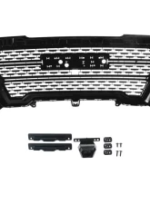 Spec-D Matte Black ABS Denali Style Mesh Grille GMC Sierra 2019-2020                                     - HG-GMC1915BB-GL - Image 8