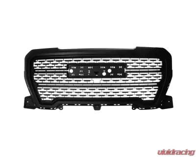 Spec-D Matte Black ABS Denali Style Mesh Grille GMC Sierra 2019-2020 - HG-GMC1915BB-GL