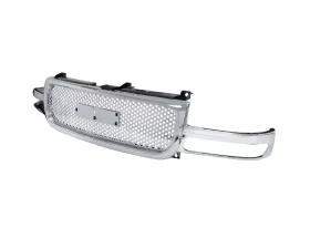 Spec-D Chrome ABS Round Hole Mesh Grille GMC Sierra | Yukon 1999-2006