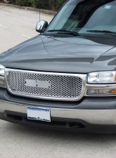 Spec-D Chrome ABS Round Hole Mesh Grille GMC Sierra | Yukon 1999-2006                                     - HG-GMC99CO - Image 8