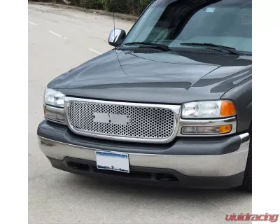 Spec-D Chrome ABS Round Hole Mesh Grille GMC Sierra | Yukon 1999-2006 - HG-GMC99CO