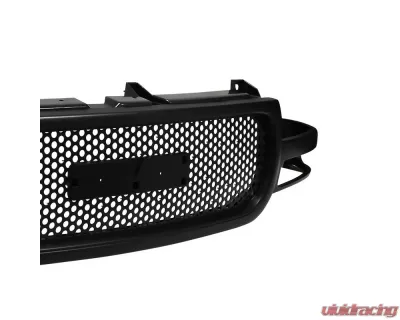 Spec-D Black ABS Round Hole Mesh Grille GMC Sierra | Yukon 1999-2006 - HG-GMC99JMO