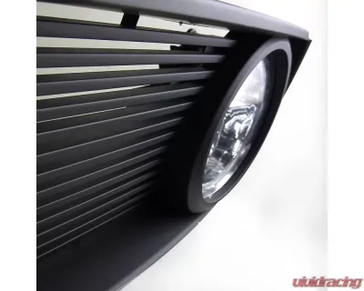 Spec-D Black ABS Grille w/ Dual H10 Fog Lights Ford Mustang 2005-2009 - HG-MST05HFOGBK