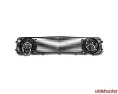 Spec-D Black ABS Grille w/ Dual H10 Fog Lights Ford Mustang 2005-2009 - HG-MST05HFOGBK
