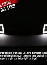 Spec-D Black ABS Mesh Grille w/ Dual Integrated LED Bar Ford Mustang 2015-2017                                     - HG-MST15BKDRL-GP - Image 2