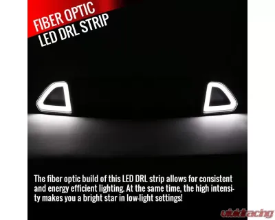 Spec-D Black ABS Mesh Grille w/ Dual Integrated LED Bar Ford Mustang 2015-2017 - HG-MST15BKDRL-GP