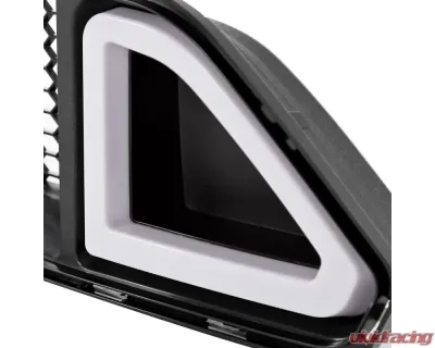 Spec-D Black ABS Mesh Grille w/ Dual Integrated LED Bar Ford Mustang 2015-2017 - HG-MST15BKDRL-GP