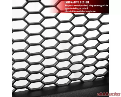 Spec-D Black ABS Mesh Grille w/ Dual Integrated LED Bar Ford Mustang 2015-2017 - HG-MST15BKDRL-GP