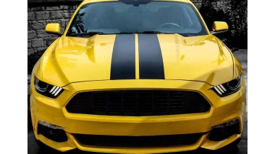 Spec-D Black ABS California Edition Style Upper & Lower Grille - 2PC Ford Mustang 2015-2017                                     - HG-MST15CA-BN - Image 10