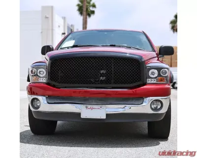 Spec-D Glossy Black ABS Mesh Grille Dodge Ram 2006-2008 - HG-RAM06JM
