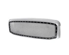 Spec-D Chrome ABS Rivet Style Grille w/ Stainless Steel Mesh Dodge Ram 2006-2008