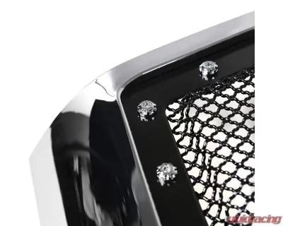 Spec-D Chrome ABS Rivet Style Grille w/ Stainless Steel Mesh Dodge Ram 2006-2008 - HG-RAM06SS