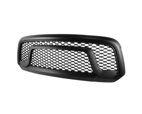 Spec-D Matte Black ABS Rebel Style Honeycomb Mesh Grille Dodge Ram 1500 2013-2018