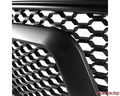 Spec-D Matte Black ABS Rebel Style Honeycomb Mesh Grille Dodge Ram 1500 2013-2018 - HG-RAM1315BB-GL