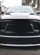 Spec-D Matte Black ABS Rebel Style Honeycomb Mesh Grille Dodge Ram 1500 2013-2018                                     - HG-RAM1315BB-GL - Image 10