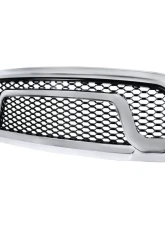 Spec-D Chrome ABS Rebel Style Honeycomb Mesh Grille Dodge Ram 1500 2013-2018                                     - HG-RAM1315CB-GL - Image 9