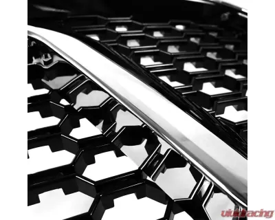 Spec-D Chrome ABS Rebel Style Honeycomb Mesh Grille Dodge Ram 1500 2013-2018 - HG-RAM1315CB-GL