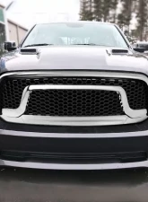 Spec-D Chrome ABS Rebel Style Honeycomb Mesh Grille Dodge Ram 1500 2013-2018                                     - HG-RAM1315CB-GL - Image 9