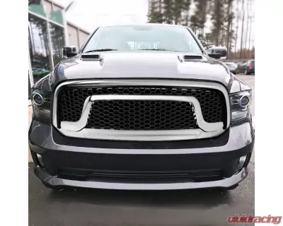 Spec-D Chrome ABS Rebel Style Honeycomb Mesh Grille Dodge Ram 1500 2013-2018 - HG-RAM1315CB-GL