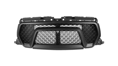 Spec-D Matte Black ABS Rebel Style Honeycomb Mesh Grille Dodge Ram 1500 2019-2021                                     - HG-RAM1915BB-RB-GL - Image 2
