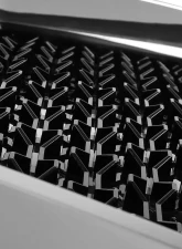 Spec-D Glossy Black ABS Chrome Trim Rebel Style Mesh Grille Dodge Ram 1500 2019-2020                                     - HG-RAM1915C-RB-GL - Image 2