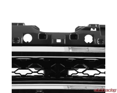 Spec-D Glossy Black ABS Chrome Trim Rebel Style Mesh Grille Dodge Ram 1500 2019-2020 - HG-RAM1915C-RB-GL