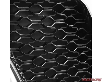 Spec-D Glossy Black ABS Chrome Trim Rebel Style Mesh Grille Dodge Ram 1500 2019-2020 - HG-RAM1915C-RB-GL