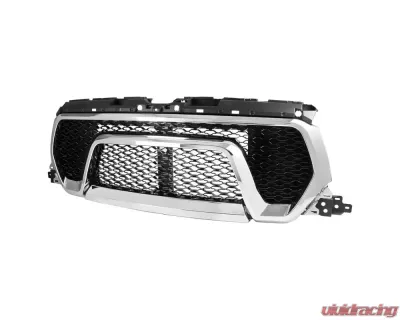 Spec-D Glossy Black ABS Chrome Trim Rebel Style Mesh Grille Dodge Ram 1500 2019-2020 - HG-RAM1915C-RB-GL